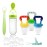 WAJIAYON Food Feeder for Baby, Fruit Feeder Pacifier (3 Pcs) with 6 Different Sized Silicone Pacifiers,Silicone Baby Food Dispensing Spoon 90ML with Babies Spoons,Pacifier Clip Babies Feeding Set