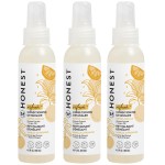 The Honest Company Conditioning Hair Detangler 3-Pack Leave-in Conditioner and Fortifying Spray Tear Free Cruelty-Free Hypoallergenic Citrus Vanilla Refresh 4 fl oz each pack of 3