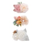 Flower Hair Clips Set-Cherrboll 3pcs Floral Hair Bow Accessories for Baby Girl Toddles Teen Gifts