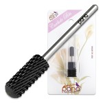 PANA 3/32 Small Smooth Round Top Safety Carbide Nail Drill Bit for Gel Polish & Acrylic Removal Nail Salon Manicure Pedicure Electric File Tools (Small Barrel - DLC Black, Extra Coarse)