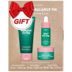 I DEW CARE Blemish Heartleaf Skincare Set - Kitten My Balance On | Foam Cleanser & Wash-off Mask & Serum, Gentle Skincare, Soothe & Balance, Stocking Stuffers, Gift For Girls, Teen Girls Skin Care Kit