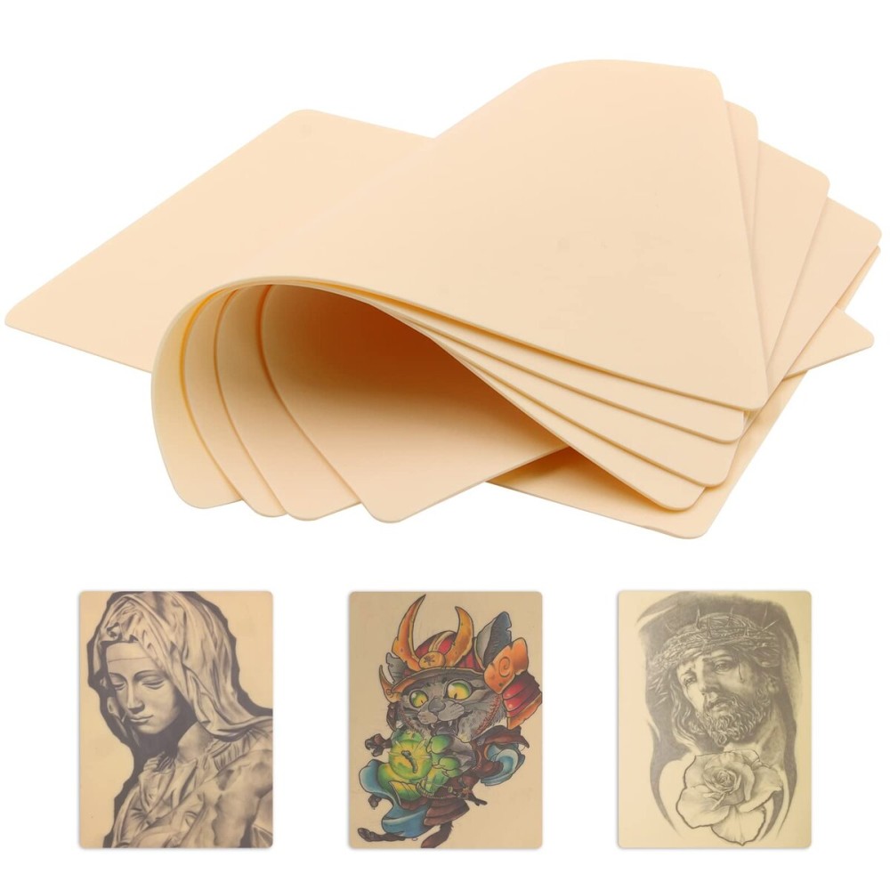 Jconly 10 Sheets 86 Double Sides Fake Skin, Microblading Eyebrows or Lips Practice Skin for Beginners and Experienced Artists