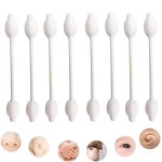Baby Cotton Swabs with Large Tips for Newborn Babies, Kids, 100% Biodegradable Gentle Qtips for Children Safety Cotton Buds (4 packs of 56 ct. Box-Packed,Total 224) (Baby swab-1)