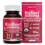 BioBeet Max Strength Beet Root Capsules - 21:1 Concentrate, Each Serving Derived from 28,350 mg Organic Beetroot - Absorption Enhancement with BioPerine Black Pepper Extract (60 Capsules)