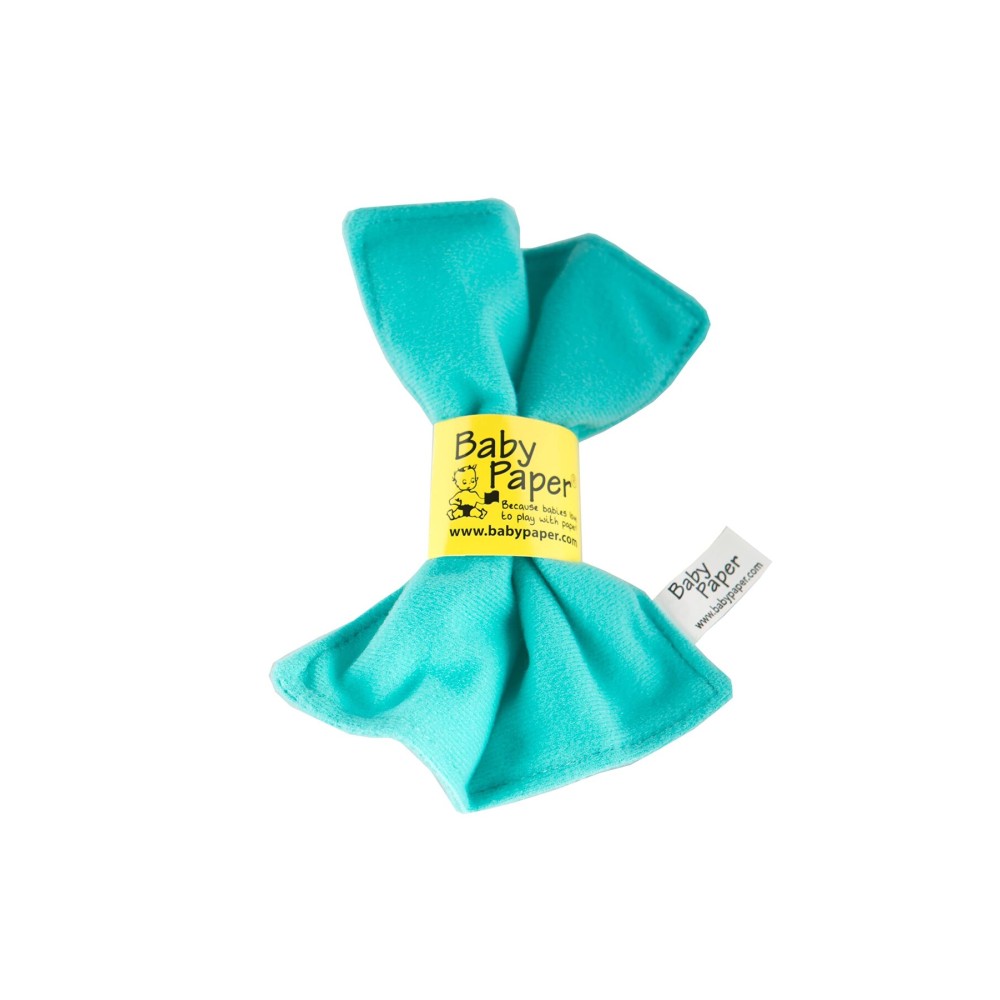 Original Baby Paper - Crinkle Teether and Sensory Toy for Babies and Infants | Turquoise | Non-Toxic, Washable | Great for Baby Showers