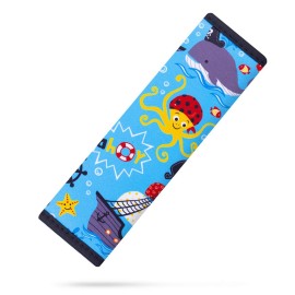 YR Seat Belt Cover for Kids, Soft Comfort Seat Belt Cushion for Children, Cute Cartoon Pattern Car Seat Belt Pads Cover for Girls and Boys, 1 Pack, Pirate