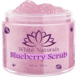 Blueberry Body Scrub, Pure Organic Face Exfoliant for Super Soft Skin, Anti Cellulite & Exfoliator, Natural Skin Care Formula Helps with Stretch Marks, Eczema, Acne & Varicose Veins for Men and Women