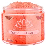 Organic Grapefruit Salt Scrub Moisturize & Soften Skin, Pure Natural Skincare Exfoliator, Shower Scrub For Exfoliating Dead Sea Cells, Body Scrubber & Face Cleanse, Infused Essential Oil & Nutrients