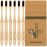 Virgin Forest Bamboo Toothbrush, Biodegradable Bamboo Charcoal Toothbrushes, Natural Eco Friendly Wooden Toothbrush 6-Pack