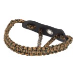 SUNYA Archery Bow Wrist Sling, 550 Paracord Strap Comfortable on Hand.100% Full Grain Leather Yoke, Multiple Camo Colors.Fit Compound Bow Stabilizer & Recurve. (Winterfell Camo 24)