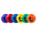 Champion Sports Competition Plastic Flying Discs, 9 D - Set of Six Assorted Colors