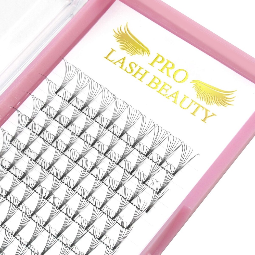 Premade Fans Eyelash Extensions 7D-D-0.07-16 Short Stem Premade Volume Eyelash Extensions 3D 5D 7D Volume Lash Extensions 9 to 20 mm Pre made Lash Fans C D Curl .07 .10(7D-D-0.07,16mm)