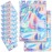 100 Pieces Resealable Smell Proof Bags - 3.3 x 5 Inches Foil Pouch Bags Flat Clear Food Storage Bags Plastic Packaging Foil Mylar Bags for Party Favor Food Storage (Holographic Rainbow Color)