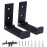 GuRK Gun Hooks,Folding Indoor Gun Racks with Padding,Excellent for Hanging or Storing Any Long Gun,Shotgun,Rifle,Sword and Bow,Sturdy Gun Wall Mount Black 2PCS