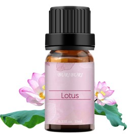 BURIBURI Lotus Essential Oil 100% Pure, Undiluted, Natural, Organic Aromatherapy Lotus Oils 10ML for Diffuser Soap Candle Making Home