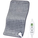 Electric Heating Pad, 2025 Upgraded Dual Mode Controller (Manual and auto Off Mode),Multiple Safety protections, Comfortable Soft, Machine Washable12x 24 Grey