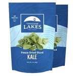 Thousand Lakes Freeze Dried Vegetables - Diced Kale 2-pack 1 ounce (2 ounces total) | 100% Kale Flakes | No Salt Added