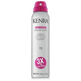 Kenra Professional Volumizing Spray Clay 15 | Bodifying, Fullness Spray | 3X The Fullness | Medium Hold | Provides Texture & Volume With A Long-Lasting Finish | All Hair Types | 4 oz