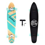 42 Inch Longboard Skateboard Complete Cruiser,The Original Artisan Maple Skateboard Cruiser for Cruising, Carving, Free-Style and DownhillGreen