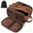 Elviros Toiletry Bag for Men, Large Travel Shaving Dopp Kit Water-resistant Bathroom Toiletries Organizer PU Leather Cosmetic Bags