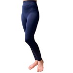 Bioflect Compression Leggings with Bioactive Raised Massaging Knit - for Support and Comfort - Navy Blue S/M