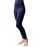 Bioflect Compression Leggings with Bioactive Raised Massaging Knit - for Support and Comfort - Navy Blue S/M