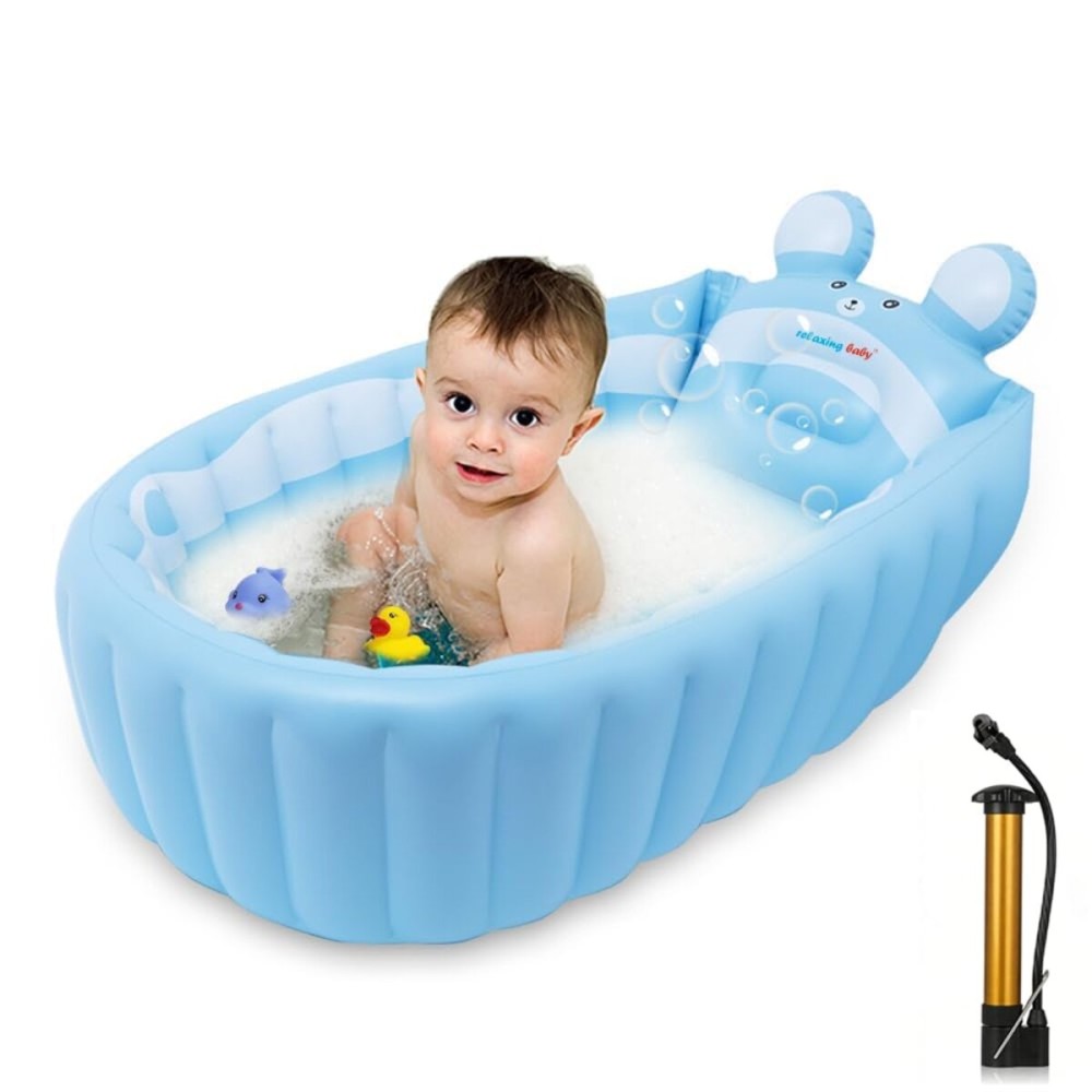 Relaxing Baby | Inflatable Tub,Newborn Bathtub Seat for Infant,Non-Slip Baby Pool for Sitting up,Foldable Toddler Tub Shower,Portable Travel Bath for Kids 0-6 Year