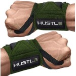 Hustle Athletics Wrist Wraps for Weightlifting - 18 & 12 Premium Wrist Support Weight Lifting Wraps to Lift Heavier & Train Harder - Heavy Duty Powerlifting & Bench Press Gym Straps for Men & Women