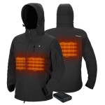 TIDEWE Heated Jacket for Men with Battery Pack, Heated Coat (Black, Size S)