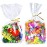 PigPotParty 6x 9, 100Pcs Bottom Gusset Bags, Clear Plastic Cellophane Treat Goodie Bags with Ties for Party Favor, Candy, Cookie, Popcorn, Small Gift Wrapping (No Side Gusset)