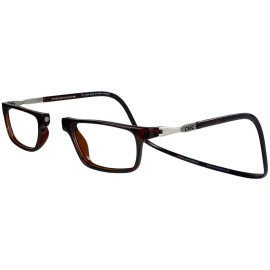 Clic Magnetic Reading Glasses for Men or Women, Computer Readers, Executive XL (XL-XXL, Tortoise, 2.00 Magnification)