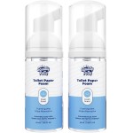 Squatty Potty Toilet Tissue Paper Foam Instant Wet Wipe Alternative - 2 Pack, 50 ml, 1.69 Fl Oz