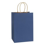 BagDream Small Gift Bags 25Pcs 5.25x3x8 Navy Blue Paper Bags with Handles, Kraft Paper Sacks for Small Gifts, Birthday, Wedding Party Favor, Retail, Merchandise