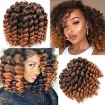 Jamaican Bounce Crochet Hair-4 Packs Deal 8 Inch 22Roots Jumpy Wand Curly Crochet Hair For Black Women (8 Inch 4 Packs, T1B-30)