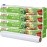 KAMMAK Plastic Wrap with Slide Cutter - 4 Pack 12 inch Clear Cling Film, 300 Square FT Roll - BPA Free, Microwave Safe, Quick Cut Kitchen Wrap