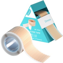 Dimora Silicone Medical Tape - Hypoallergenic First Aid Tapes with Easy Tear Design, Pain-Free Removal Surgical Tapes for Sensitive Skin, No Residue(1.6in x 59 in),1 Roll
