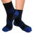 TechWare Pro Plantar Fasciitis Socks - Therapy Grade Cushion Ankle Compression Socks Women & Men. Ankle Brace & Arch Support (Blk/Blu Medium)