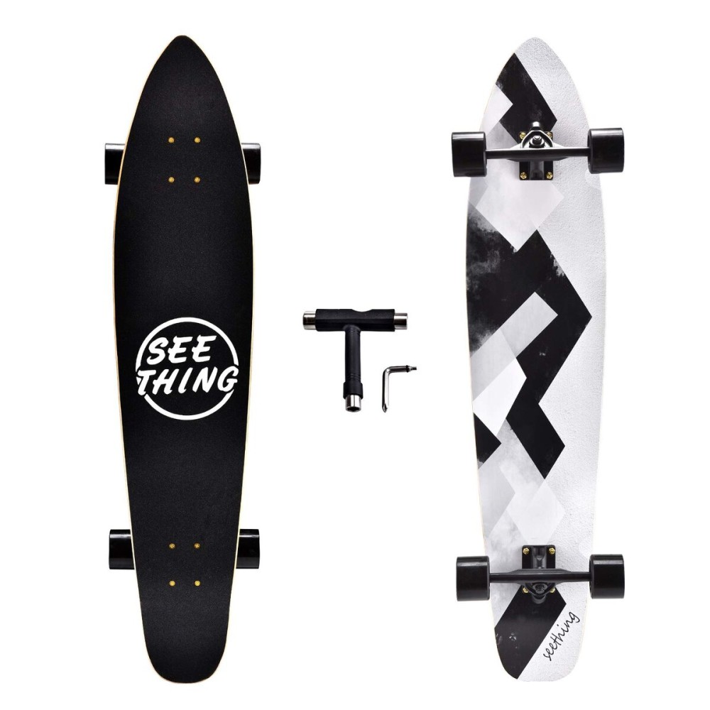 42 Inch Longboard Skateboard Complete Cruiser,The Original Artisan Maple Skateboard Cruiser for Cruising, Carving, Free-Style and DownhillGeometry