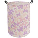 ACMUUNI 19.7 Inch Round Laundry Clothes Hamper Laundry Basket with Handles,Storage Organizer Bins Laundry Gift Basket for Room, Bedroom Decor (Single Unicorn)