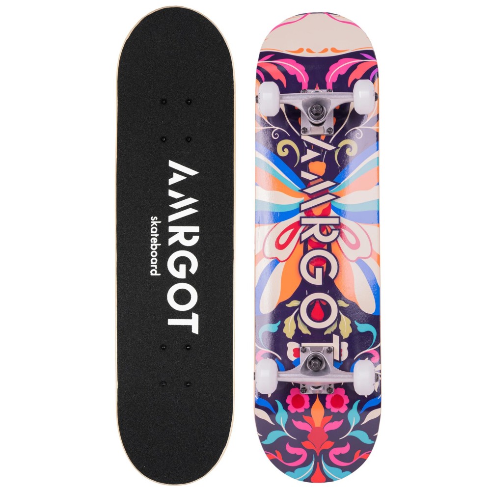 Amrgot Skateboards for Beginners,31 * 8 inches Complete Skateboards for Kids,Boys,Girls and Adults,7 Layer Maple Wood,Double Kick Deck Concave Standard and Tricks Skateboard