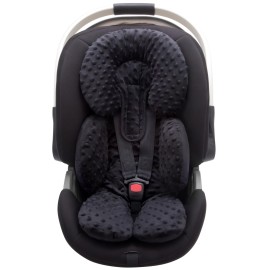 Pro Goleem Infant Car Seat Insert, Baby Head Neck Body Support, Soft Minky Newborn Car Seat Insert, 2-in-1 Reversible, Boys and Girls, Black