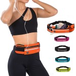 Jueachy Running Belts for Women Waterproof Fanny Pack Running Waist Pouch Phone holder Adjustable Sports Money Belt with Headphone Port