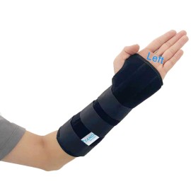 TANDCF Unisex Forearm and Wrist Support Splint Brace Double Fixation Wrist Brace for Carpal Tunnel, Adjustable Night Time Forearm Immobilizer Brace Splints,10.6 inch (27cm) length(LH/M)