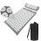 Acupressure Mat and Pillow Set with Bag - Large Size 28.7 X 16.5 inch Acupuncture Mat for Neck & Back Pain, Muscle Relaxation Stress Relief, Sciatica Pain Relief Pillow (Gray)
