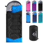 oaskys Camping Sleeping Bag - 3 Season Warm & Cool Weather - Summer Spring Fall Lightweight Waterproof for Adults Kids - Camping Gear Equipment, Traveling, and Outdoors