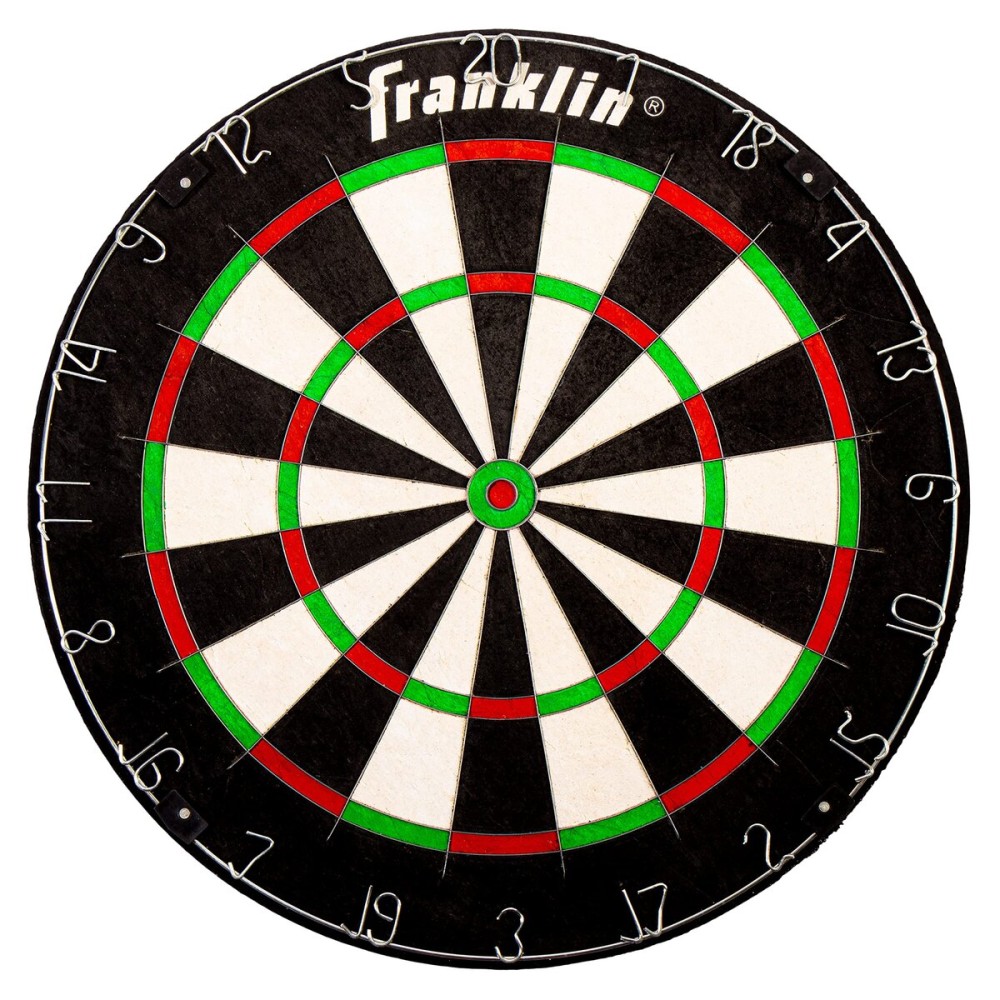 Franklin Sports Professional Grade A Staple Free Dartboard - Regulation Size Dartboard - 18 Inch Bristle Dartboard - Self Healing