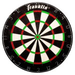 Franklin Sports Professional Grade A Staple Free Dartboard - Regulation Size Dartboard - 18 Inch Bristle Dartboard - Self Healing