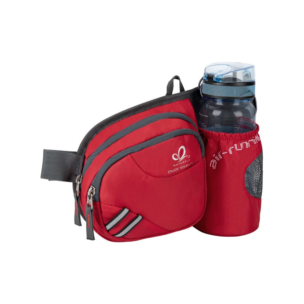 WATERFLY Fanny Pack Waist Bag: Waist Pack for Women Men with Water Bottle Holder Hiking Fanny Pack for Running Walking DogWalking Travel Cycling