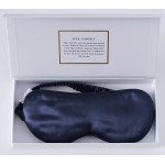 ZIMASILK Adjustable 100% 22 Momme Mulberry Silk Sleep Mask for Sleeping, Filled with Premium Mulberry Silk, Softest & Breathable Eye Sleeping Mask (Navy Blue)