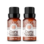 GuruNanda Clove Essential Oil, 100% Pure, Natural and Undiluted Aromatherapy Oil for Massages & DIY Recipes, Massage Support for Muscles & Joints (2X0.5 Fl Oz)